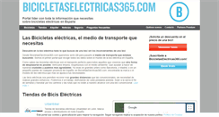 Desktop Screenshot of bicicletaselectricas365.com